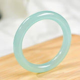 Zheru Jewelry Natural Agate Chalcedony Bracelet 54-64mm