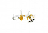 iGame Banana Cuff Links Yellow Painting Brass Material