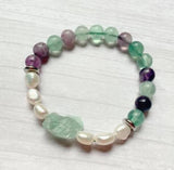 Reiki Healing Crystal Pearl Charm Bracelets