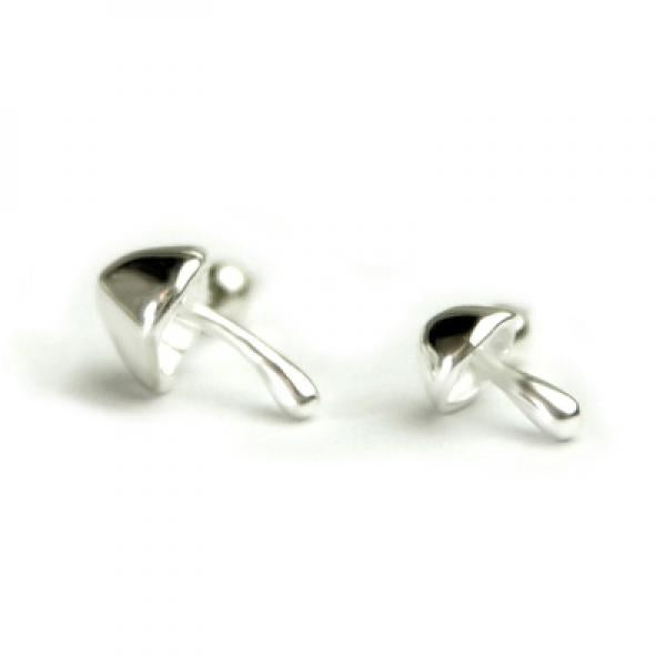 925 Silver Mushroom Earrings Brooch Unique Jewelry Original
