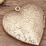 BoYuTe 40*41*9MM Metal Brass Heart Locket Floating Photo Pendant
