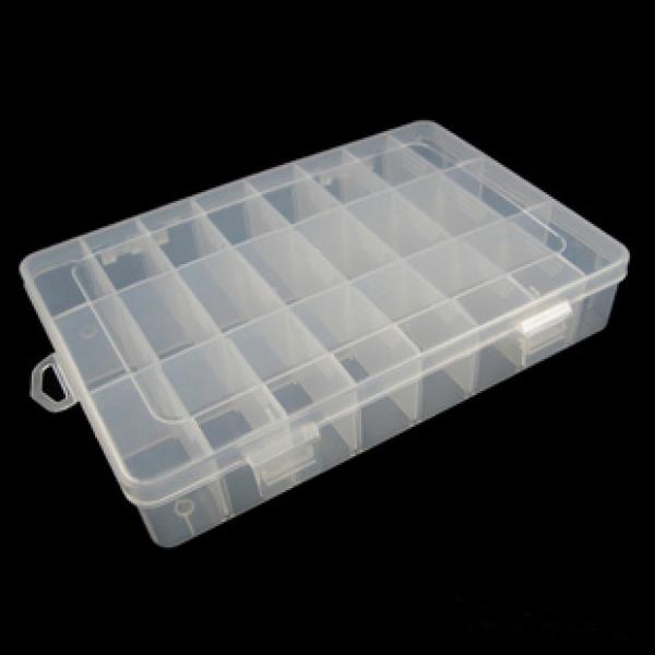 24 Grid Clear Plastic Jewelry Storage Box