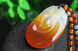 Natural Agate Chalcedony Wishful Pendant Sweater Chain Jewelry