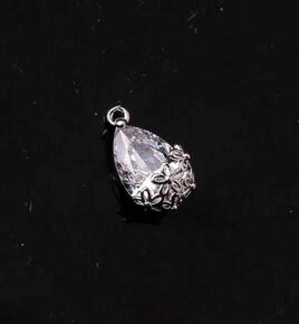 Baroque Oval Crystal Alloy Ear Charms Necklace Pendants Jewelry Findings