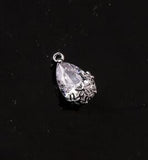 Baroque Oval Crystal Alloy Ear Charms Necklace Pendants Jewelry Findings