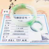 Zheru Jadeite Bracelet Natural Green 54-62mm Female Jade Gift with Certificate