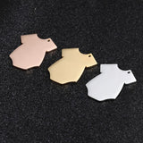 5pcs Stainless Steel Suit Charms 30x35mm Keychain Tags