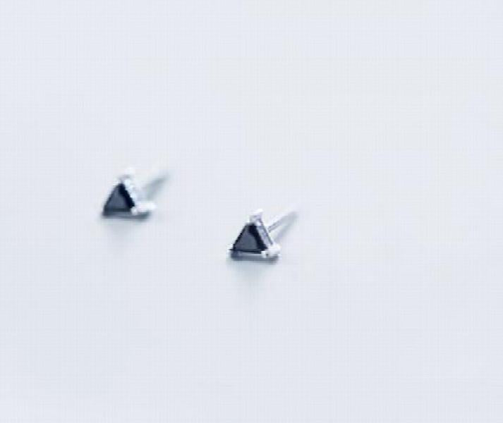 MloveAcc 925 Silver CZ Stud Earrings Punk Party Jewelry