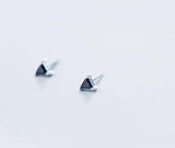 MloveAcc 925 Silver CZ Stud Earrings Punk Party Jewelry