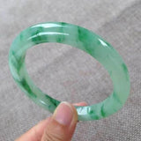 Zheru Jadeite Green Flower Bracelet 54-64mm - Princess Jewelry