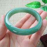 Zheru Natural Emerald Dark Green 54-64mm Bracelet Princess Jewelry