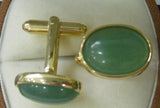 Jade Gem Cufflinks for Men Shirt Wedding Party