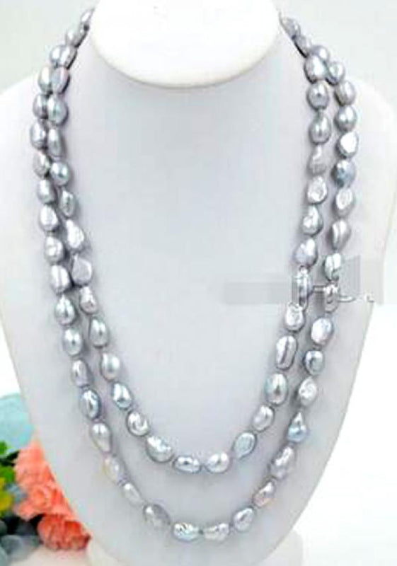 South Sea Gray Baroque Pearl Necklace 50 Inch