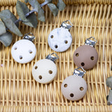 3 PCS 35 MM Round Silicone Clip Pacifier Chain BPA-Free Dummy DIY Teething