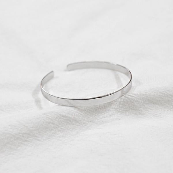S925 Sterling Silver Women's Bracelet Smooth Minimalist Style
