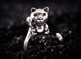 Lucky Cat Ring for Women Men Kids Charm Christmas Pretty Jewelry