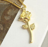 925 Silver Rose Flower Pendant Necklace Fine Jewelry