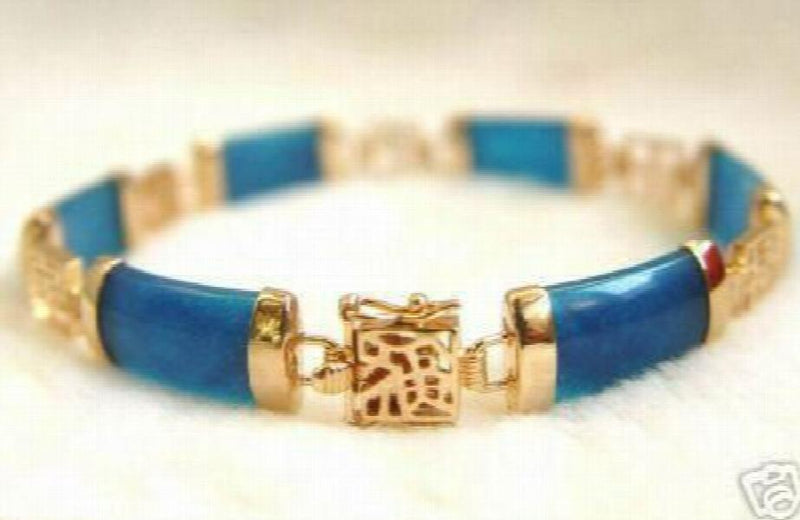 Jade Carved Link Bracelet