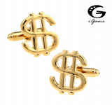 iGame High Men Shirt Cuff links Retail Copper Material Golden US Dollar CuffLink