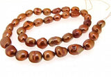 7mm Coffee Freshwater Pearl Loose Beads Full Strand DIY Necklace Material
