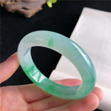 Zheru Natural Light Green Jade Bracelet Princess Jewelry for Women
