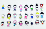 100Pc Enamel MIXED girl charms for key charm