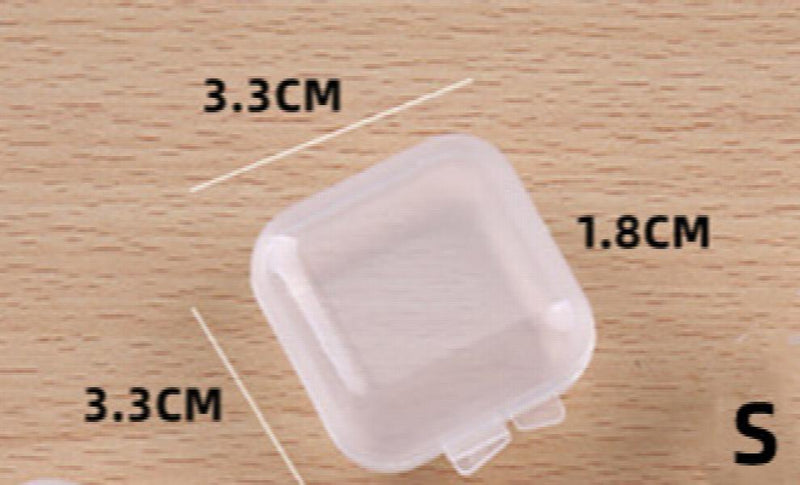 Small Transparent Plastic Storage Containers with Hinged Cover