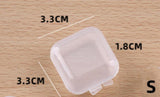Small Transparent Plastic Storage Containers with Hinged Cover