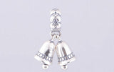 Fandola Bracelet Making 100% 925 Silver Bell Charm Women Jewelry