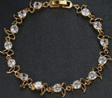 Purple Crystal Bracelet Zircon Bangles Wedding Bracelet
