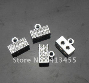 100pcs lot rhinestone end clasp charms DIY accessories