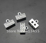 100pcs lot rhinestone end clasp charms DIY accessories