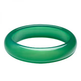 Zheru Jewelry Natural Agate Chalcedony Green Bracelet 54-64mm