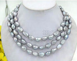 South Sea Gray Baroque Pearl Necklace 50 Inch