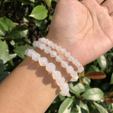 Natural Agate Bracelet Diamond Shape Faceted Beads Healing Stone Jewelry