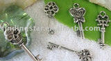 200PCS Tibetan Silver Mixed Key Charms for Jewelry Making