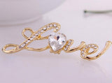 Creative Love Brooch Jewelry For Women/Men Metal Scarf Wedding Gift