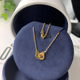 925 Silver Zircon Handcuff Pendant Necklace Women Punk Rock Crystal Lock