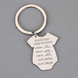 Personalized Baby Romper Keychain Engraved Gift for Mom Dad