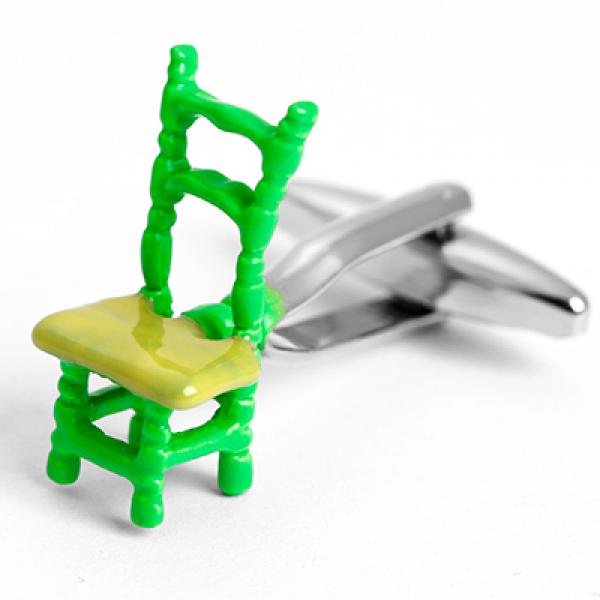 Stylish Plastic Chair Cufflinks for Men