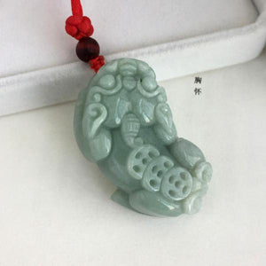 Zheru Jade Beast Brave Pendant Necklace Jewelry
