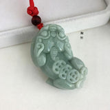 Zheru Jade Beast Brave Pendant Necklace Jewelry