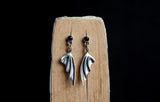 Antique S925 Sterling Silver Demon Bat Wings Earrings
