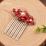 Glseevo Coral Hairpin Girl Birthday Party Wedding Pearl Headdress GH0048