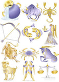 12pcs 18KGP Zodiac Pendant Mounting DIY Lucky Charm Jewelry