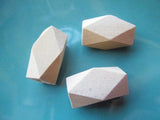 80pcs 15x22mm Natural Wood Spacer Beads, Geometric Wooden Charm Finding