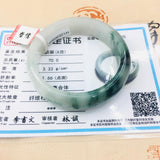 Natural Dark Green Jadeite Bracelet 54-62mm Double Female Princess Jade