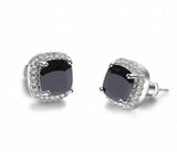 Red Zircon Crystal Natural Stone Earrings