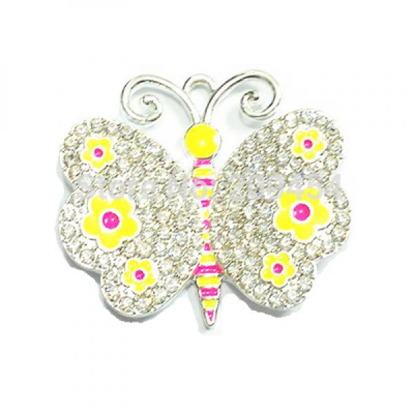 10pcs/lot Butterflies Rhinestone Pendants - Summer/Easter Jewelry