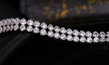 Wave S925 Silver 18K Platinum Zircon Bracelet Bridal Party Jewelry
